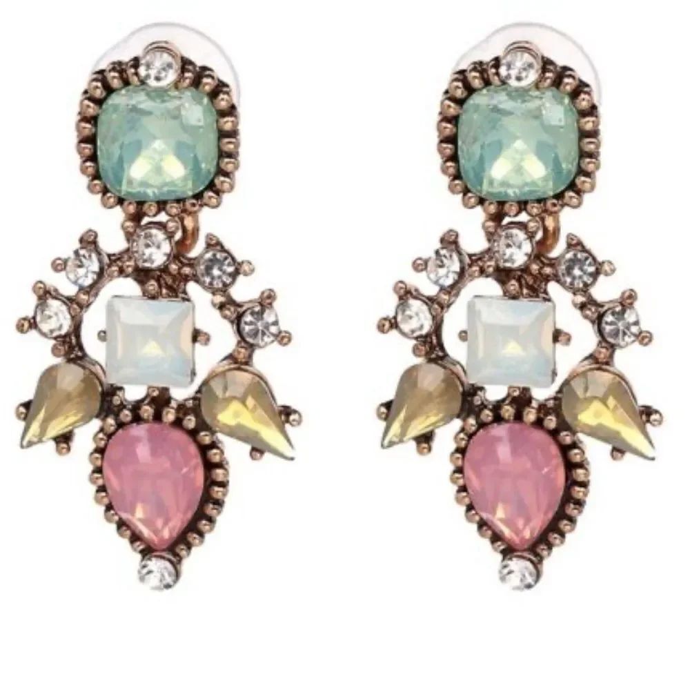 retro crystal earrings H19